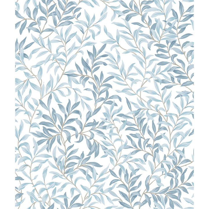 Cloud Blue Terrace Vines Peel and Stick Wallpaper - York Wallcoverings - NUS6100 - York Wallcoverings Wallpaper