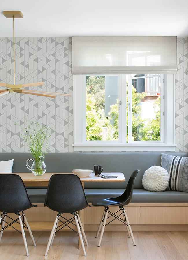 Fairbank Silver Linen Geometric Wallpaper - York Wallcoverings - 4034-26771 - York Wallcoverings Wallpaper