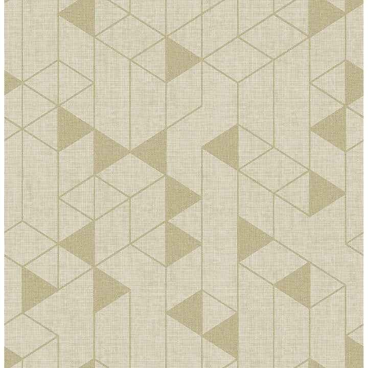 Fairbank Gold Linen Geometric Wallpaper - York Wallcoverings - 4034-26772