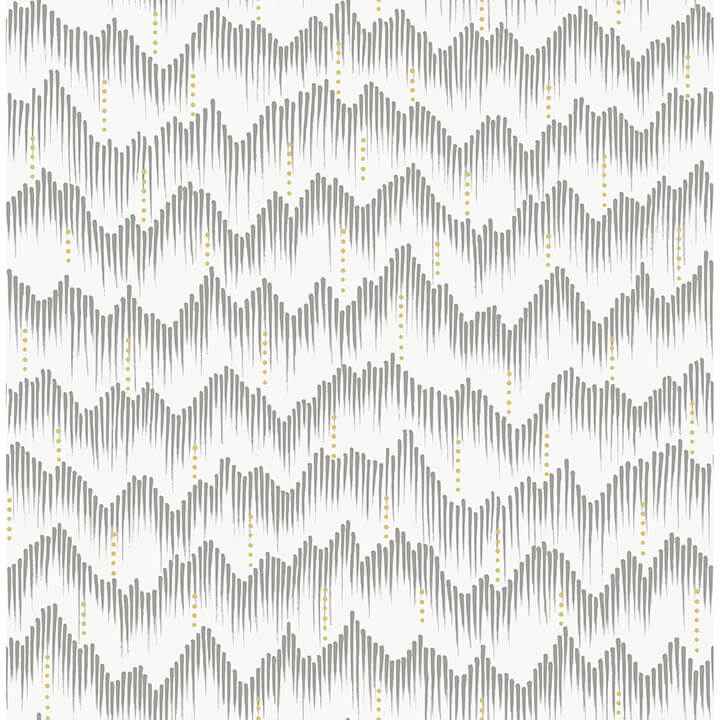 Holmby Grey Brushstroke Zigzag Wallpaper - York Wallcoverings - 4034-26779
