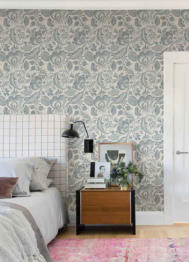 Culver Slate Jacobean Wallpaper - York Wallcoverings - 4034-26781 - York Wallcoverings Wallpaper
