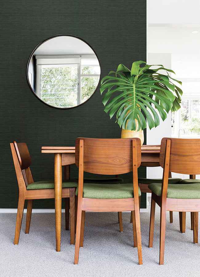 Colcord Dark Green Sisal Grasscloth Wallpaper - York Wallcoverings - 4034-72105 - York Wallcoverings Wallpaper