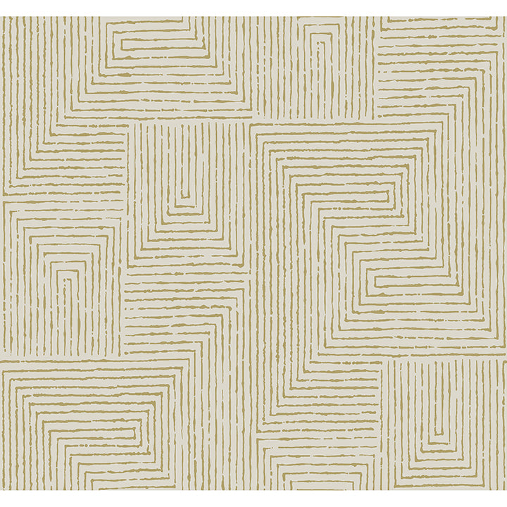 Picture of Mortenson Gold Geometric Wallpaper by Scott Living