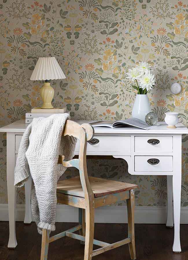 Groh Apricot Floral Wallpaper - York Wallcoverings - 4143-22003 - York Wallcoverings Wallpaper