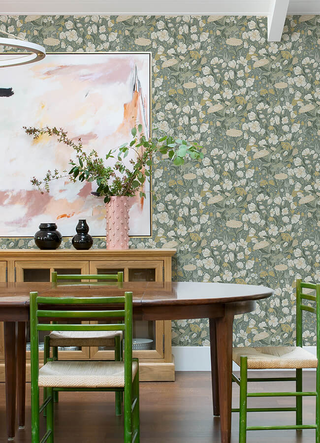 hava-moss-meadow-flowers-wallpaper-york-wallcoverings-4143-22014 - York Wallcoverings Papel pintado