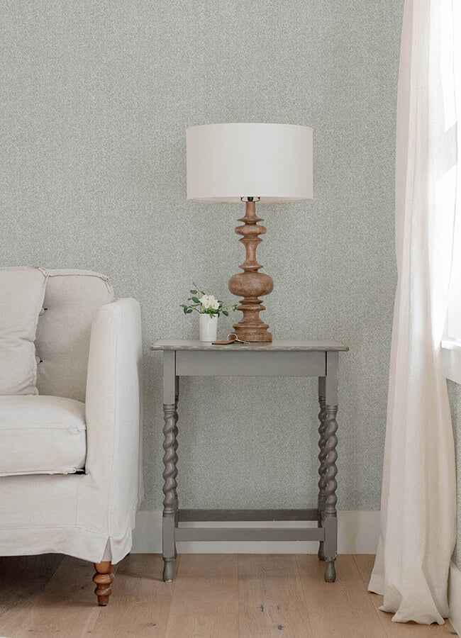 Ashbee Light Grey Faux Fabric Wallpaper - York Wallcoverings - 4143-26160 - York Wallcoverings Wallpaper
