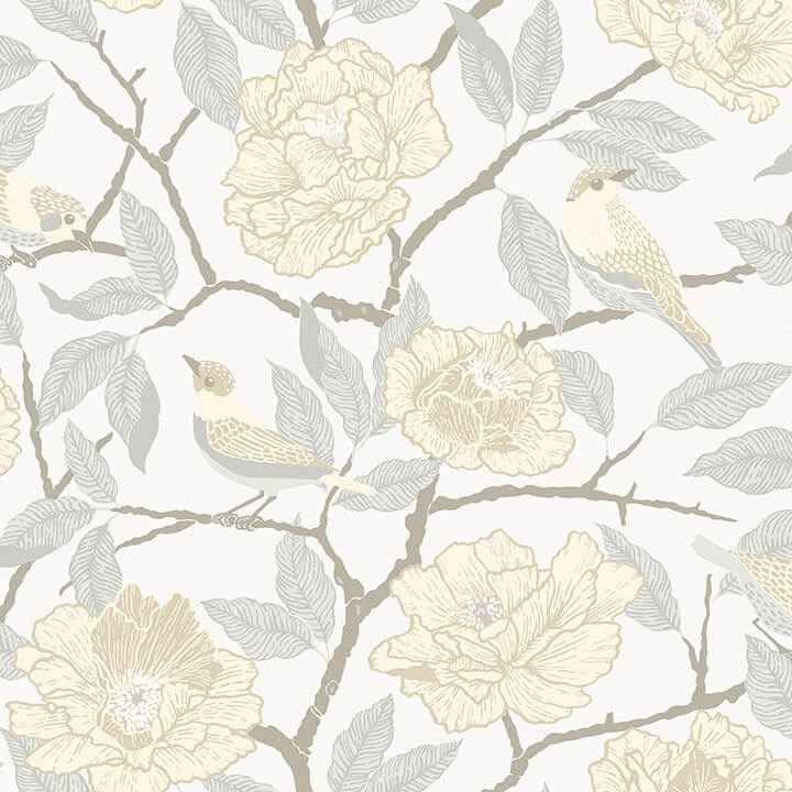 Bernadina Light Yellow Rosebush Wallpaper - York Wallcoverings - 4143-34022 - York Wallcoverings Wallpaper