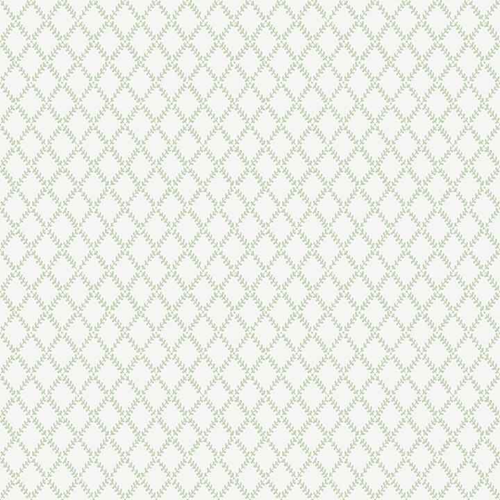 Trevor Sage Leaf Trellis Wallpaper - York Wallcoverings - 4143-34036