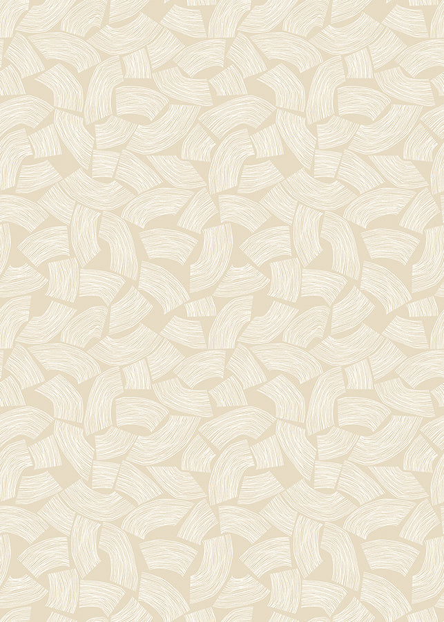 Elements Neutral Scribbled Arches Wallpaper - Brewster Wallcovering