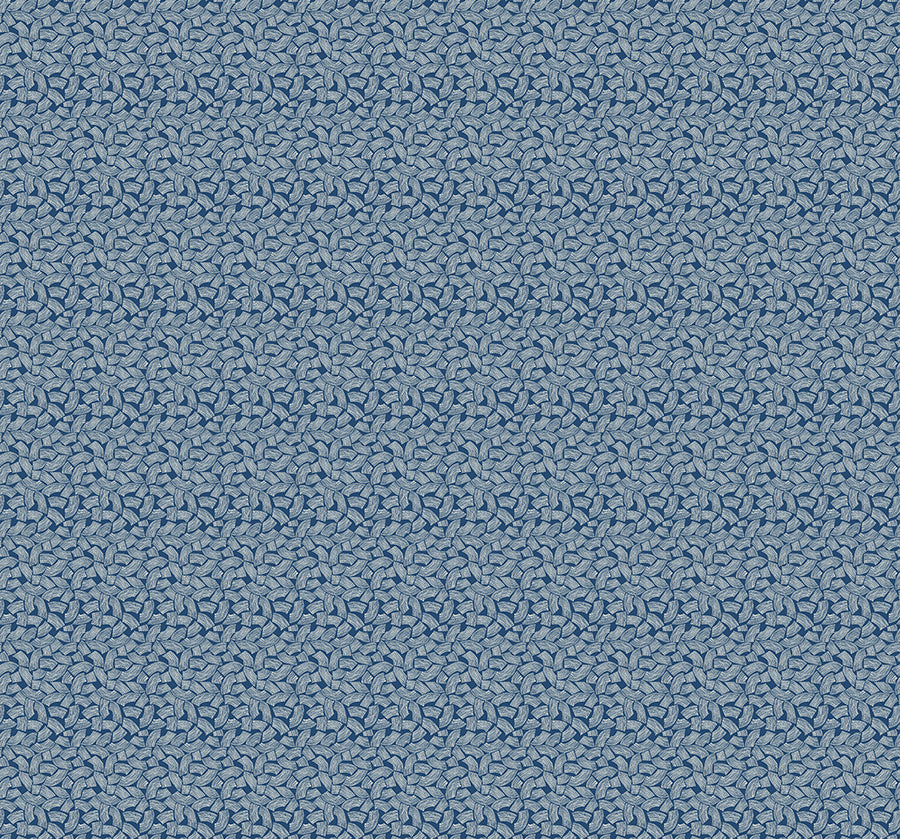 Elements Indigo Scribbled Arches Wallpaper - Brewster Wallcovering