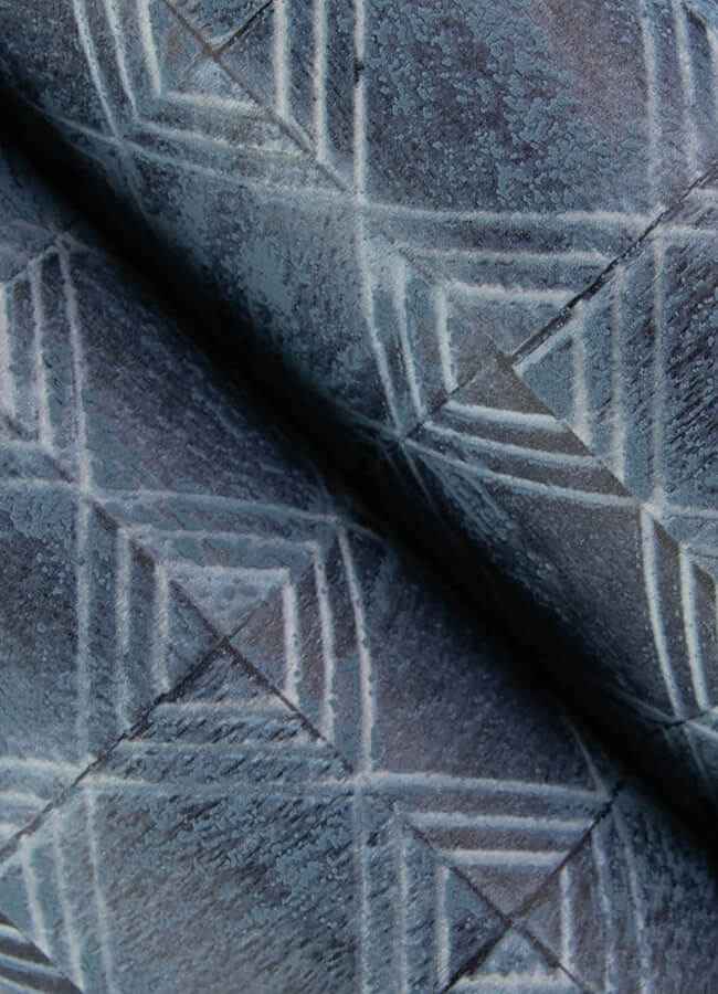 Button Block Navy Geometric Wallpaper - York Wallcoverings - 3125-72306 - York Wallcoverings Wallpaper