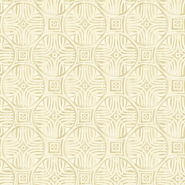 Picture of Sandee Butter Medallion Wallpaper