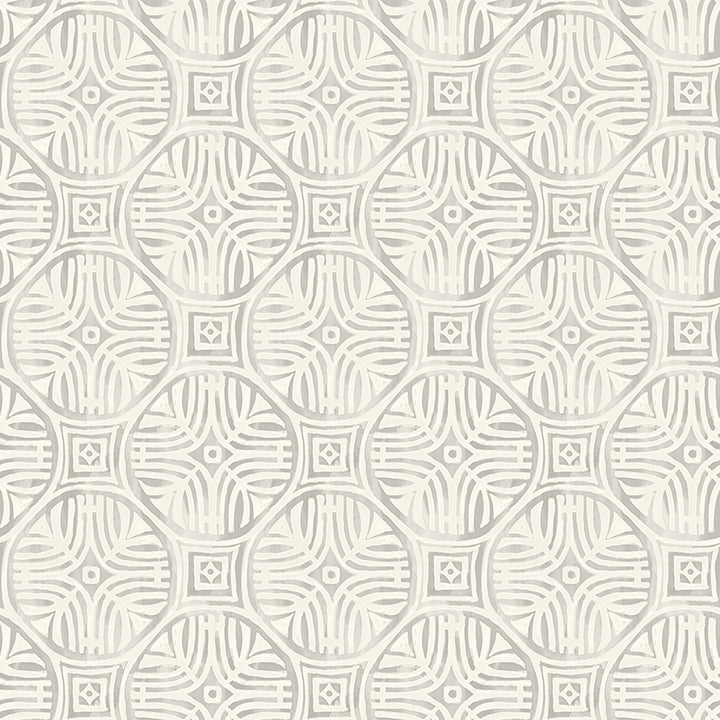 Picture of Sandee Grey Medallion Wallpaper