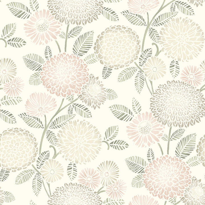 Picture of Zalipie Blush Floral Trail Wallpaper