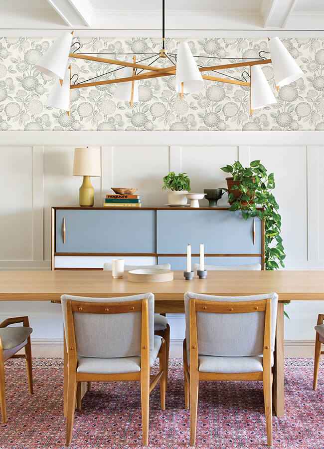 Zalipie Grey Floral Trail Wallpaper - York Wallcoverings - 3125-72331 - York Wallcoverings Wallpaper