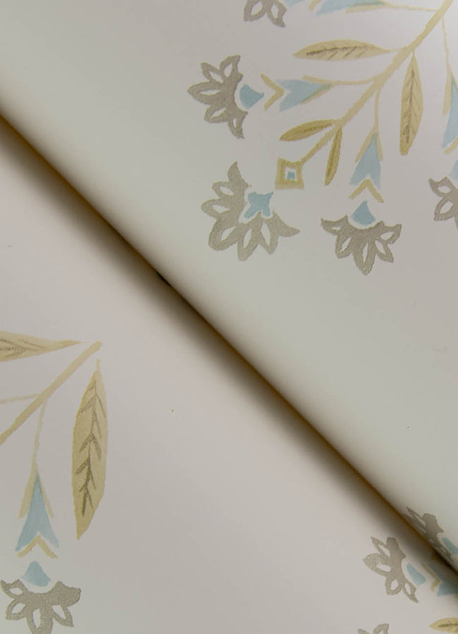 Kova Yellow Floral Crest Wallpaper  | Brewster Wallcovering - The WorkRm