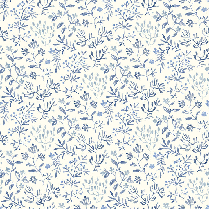 Picture of Tarragon Blue Dainty Meadow Wallpaper