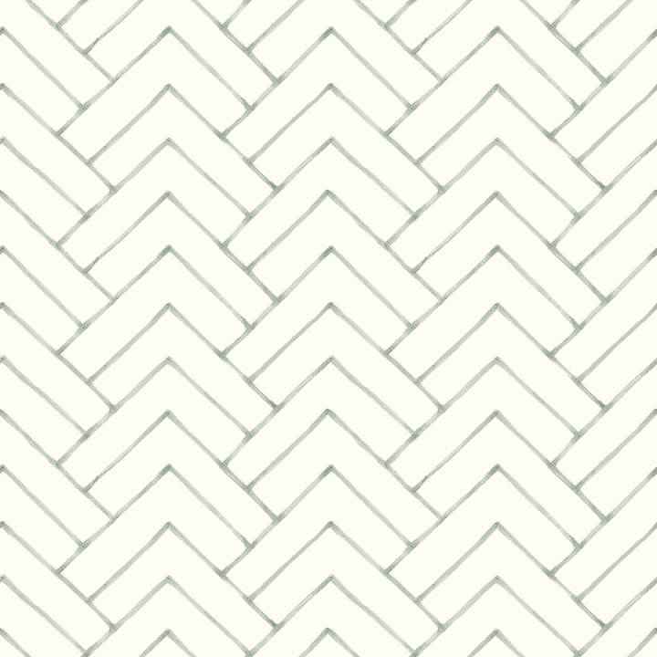 Oswin Teal Tiered Herringbone Wallpaper - York Wallcoverings - 3125-72362