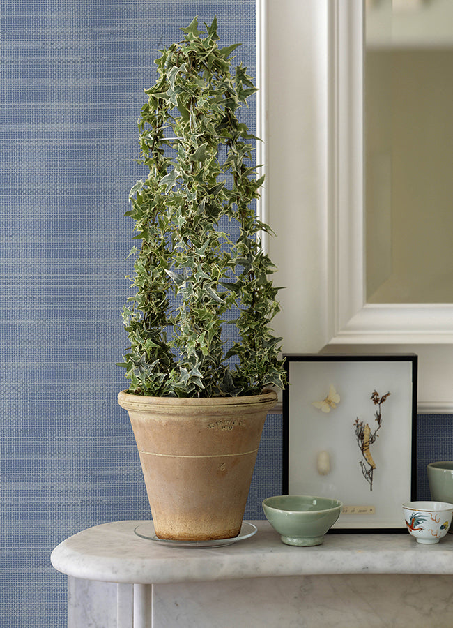 Spinnaker Denim Netting Wallpaper - Brewster Wallcovering