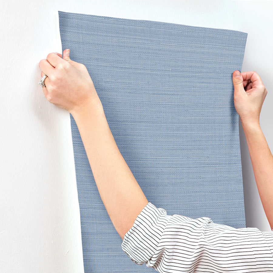 Spinnaker Denim Netting Wallpaper - Brewster Wallcovering