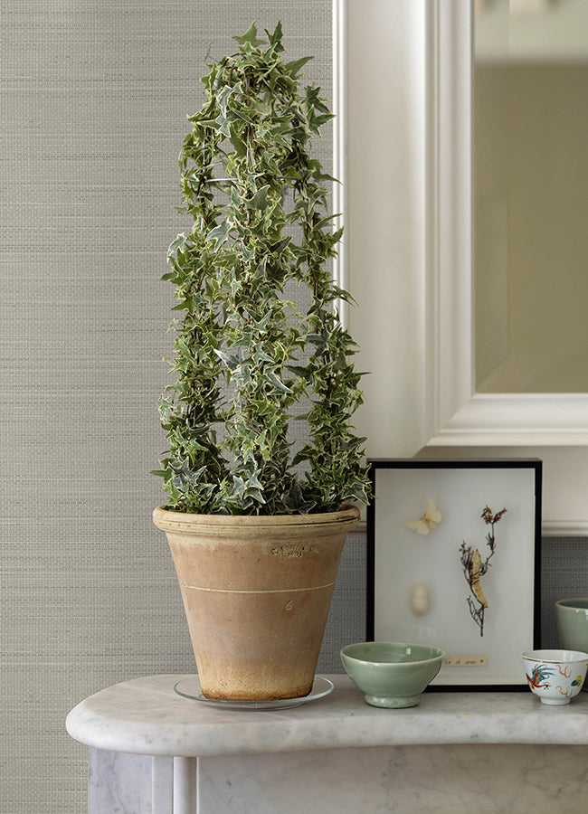 Spinnaker Charcoal Netting Wallpaper - Brewster Wallcovering