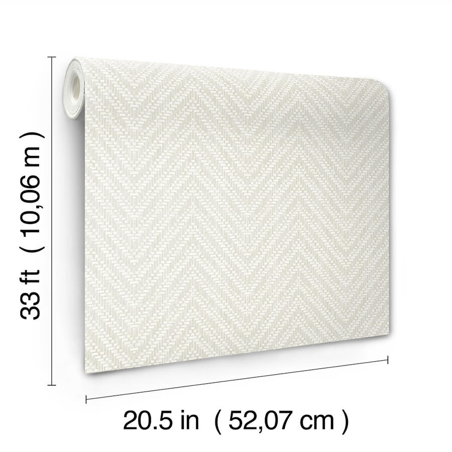 Glynn Silver Chevron Wallpaper - York Wallcoverings - 4122-26651 - York Wallcoverings Wallpaper