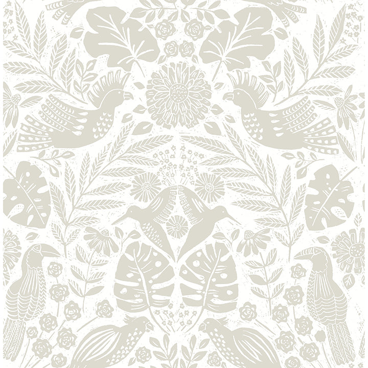 Picture of Nestle Dove Bird Block Print Wallpaper