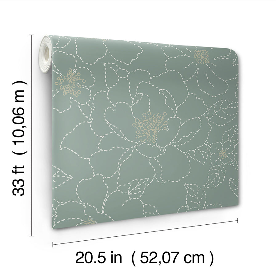 gardena-sea-green-embroidered-floral-wallpaper-york-wallcoverings-4122-27006