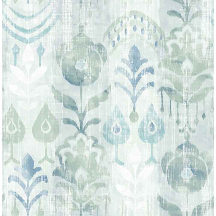 Pavord Green Floral Shibori Wallpaper - York Wallcoverings - 4122-27012