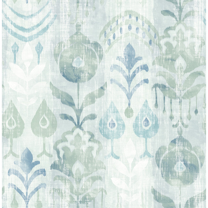 Picture of Pavord Green Floral Shibori Wallpaper