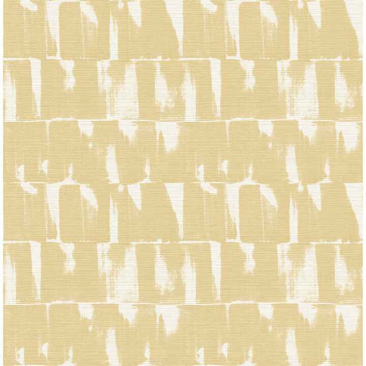 Bancroft Gold Artistic Stripe Wallpaper - York Wallcoverings - 4122-27021