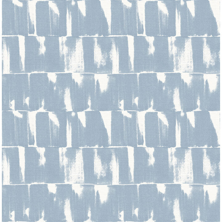 Bancroft Blue Artistic Stripe Wallpaper - York Wallcoverings - 4122-27025 - York Wallcoverings Wallpaper