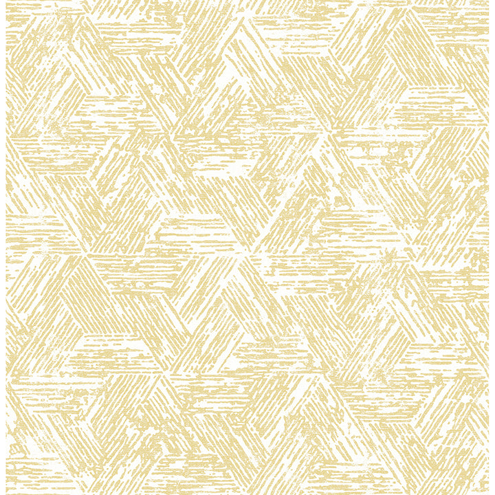 Picture of Retreat Yellow Quilted Geometric Wallpaper