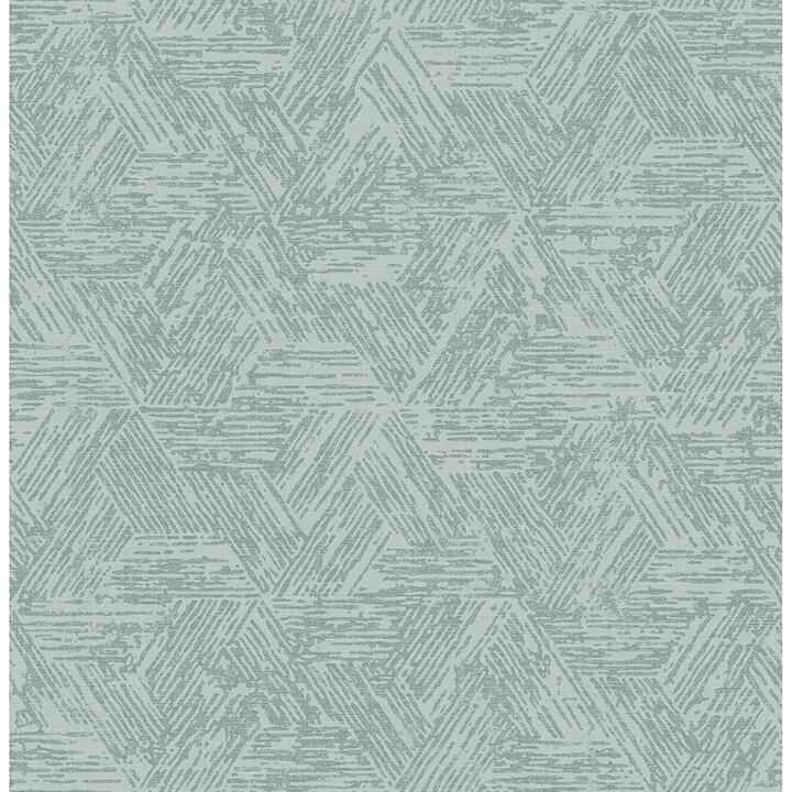 Retreat Denim Quilted Geometric Wallpaper - York Wallcoverings - 4122-27036