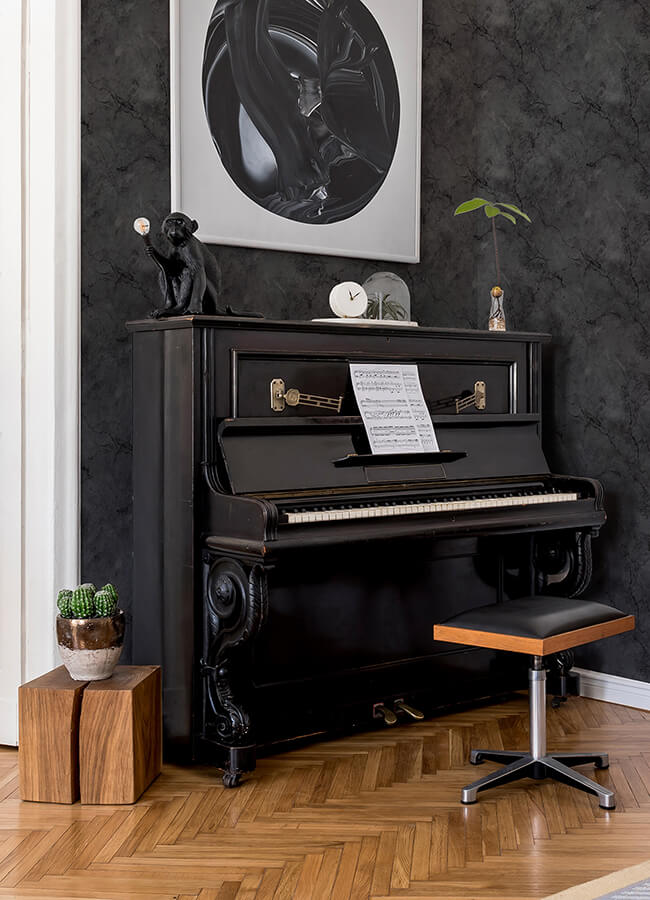Black Hayden Peel and Stick Wallpaper - York Wallcoverings - NUS4984 - York Wallcoverings Wallpaper