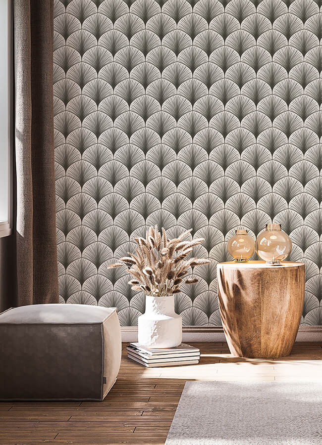 Grey Amari Peel and Stick Wallpaper - York Wallcoverings - NUS4985 - York Wallcoverings Wallpaper