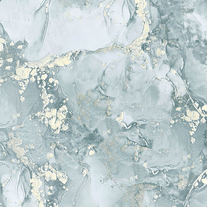 Brewster Wallcovering-Grandin Light Blue Marbled Wallpaper