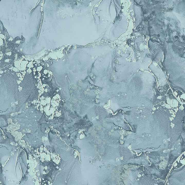 Grandin Dark Blue Marbled Wallpaper - York Wallcoverings - 4144-9104