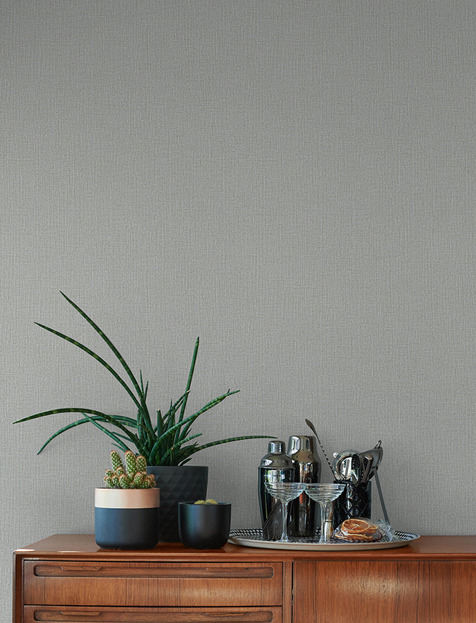 Hatton Dove Faux Tweed Wallpaper - Brewster Wallcovering