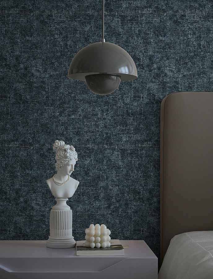 Beloit Indigo Shimmer Linen Wallpaper - York Wallcoverings - 4144-9142 - York Wallcoverings Wallpaper