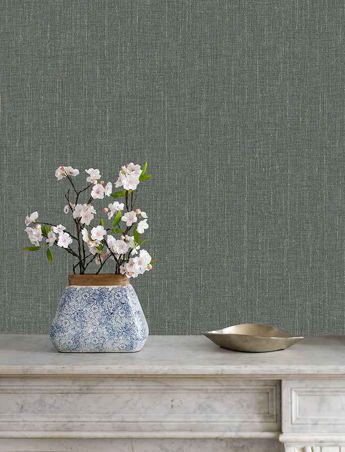 Glenburn Stone Woven Shimmer Wallpaper - York Wallcoverings - 4144-9151 - York Wallcoverings Wallpaper