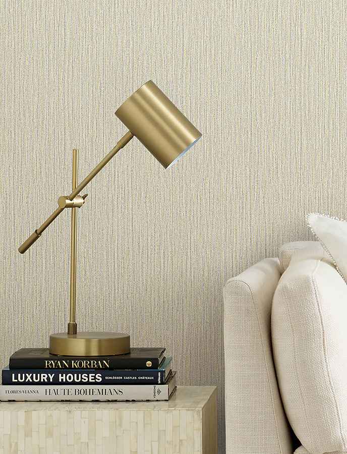 Bowman Wheat Faux Linen Wallpaper - York Wallcoverings - 4144-9154 - York Wallcoverings Wallpaper