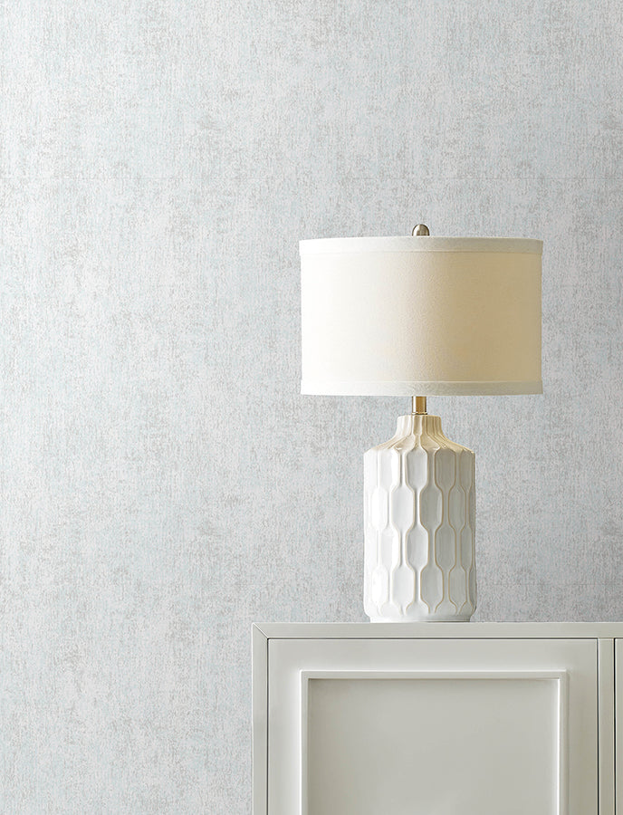 Edmore Silver Faux Suede Wallpaper - Brewster Wallcovering