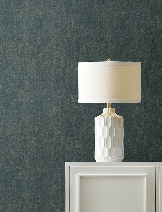 Edmore Slate Faux Suede Wallpaper - Brewster Wallcovering