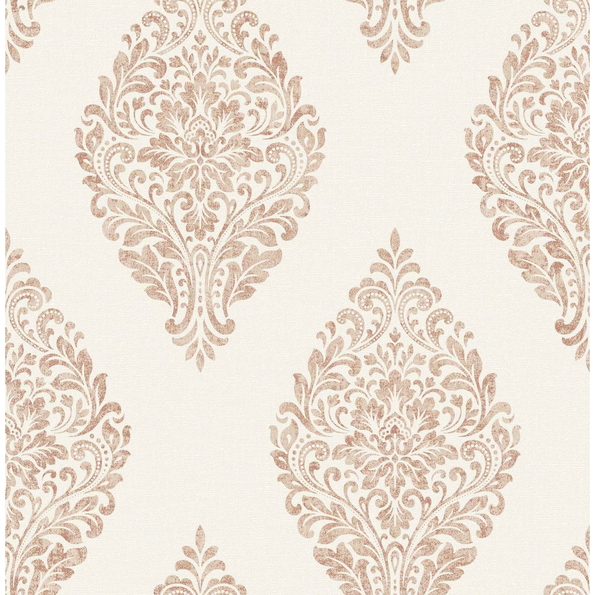 Gillian Copper Medallion Wallpaper - York Wallcoverings - 4157-25045