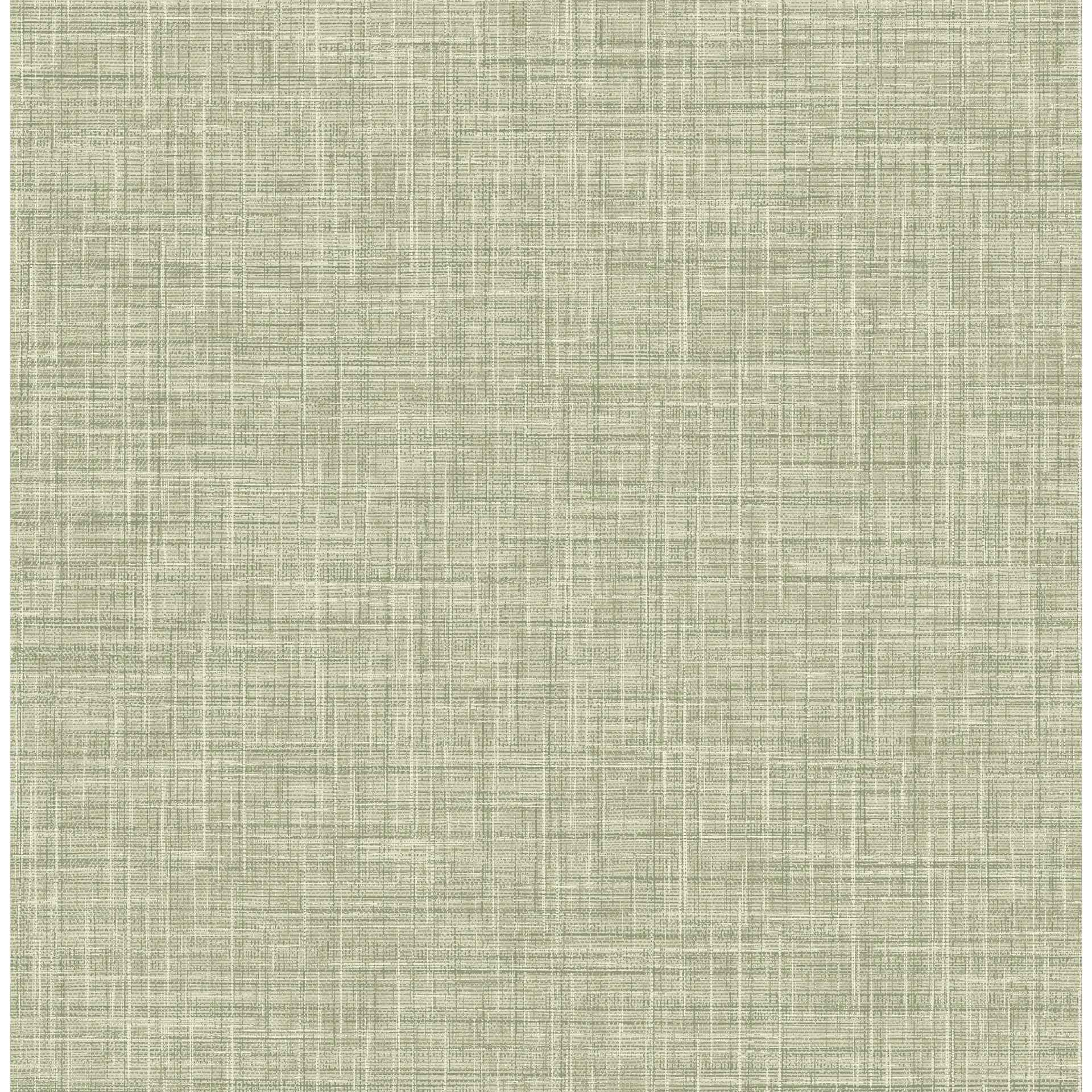 Tuckernuck Green Faux Linen Wallpaper - York Wallcoverings - 4157-25792