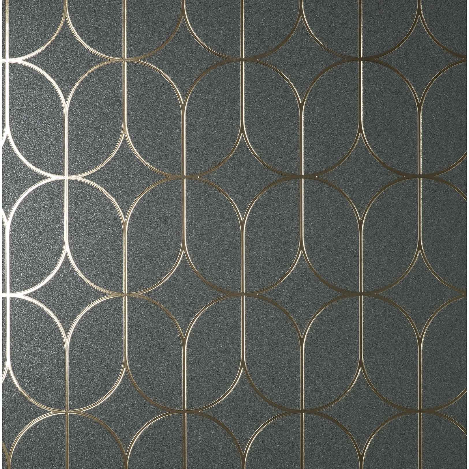 Raye Charcoal Rosco Trellis Wallpaper - York Wallcoverings - 4157-42804
