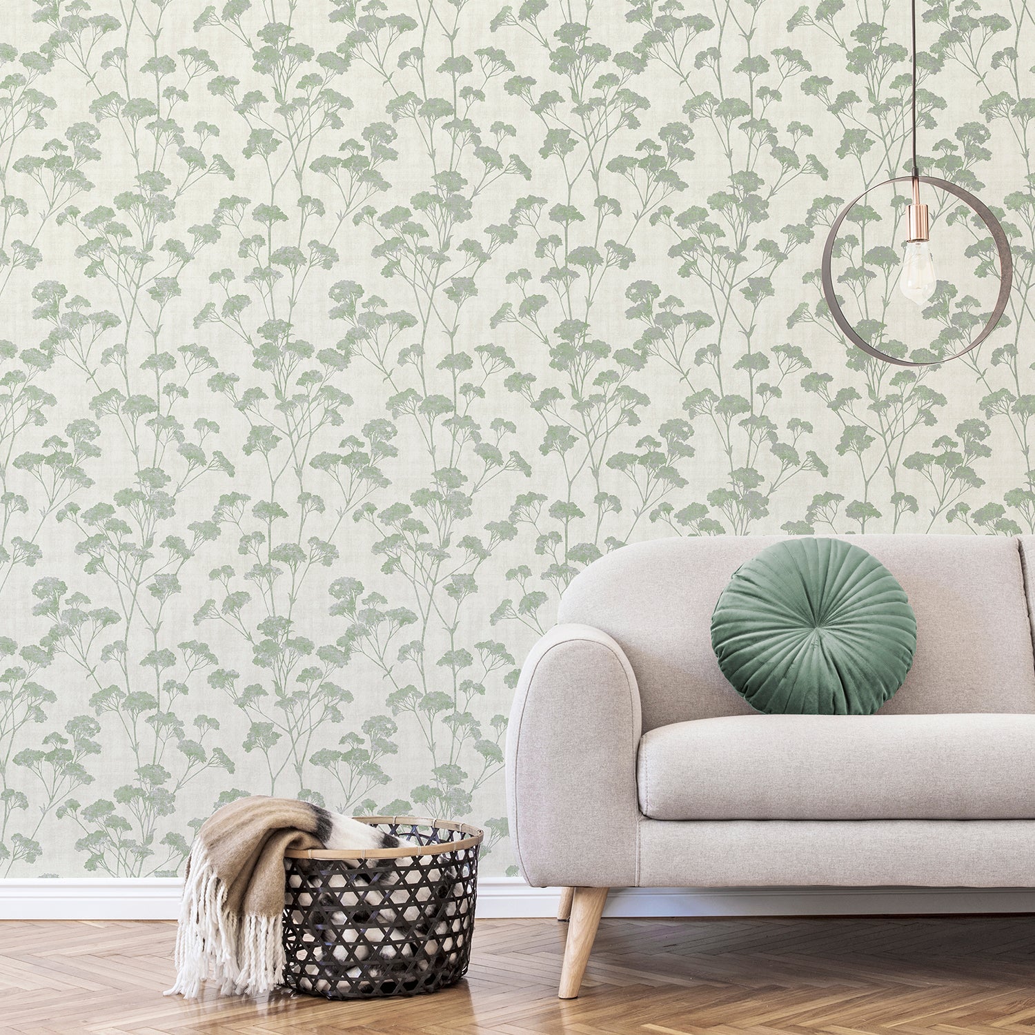Sprig Green Trail Wallpaper - York Wallcoverings - 4157-M1538 - York Wallcoverings Wallpaper
