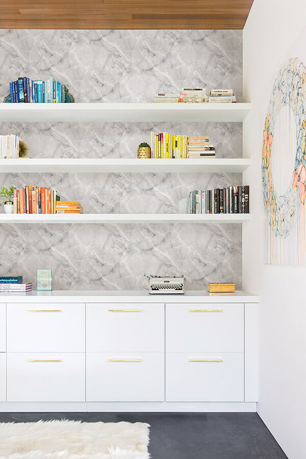 danby-marble-peel-and-stick-wallpaper-york-wallcoverings-ms6131 - York Wallcoverings Wallpaper