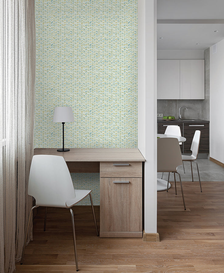 Ivan Broken Chevron Peel and Stick Wallpaper - Brewster Wallcovering